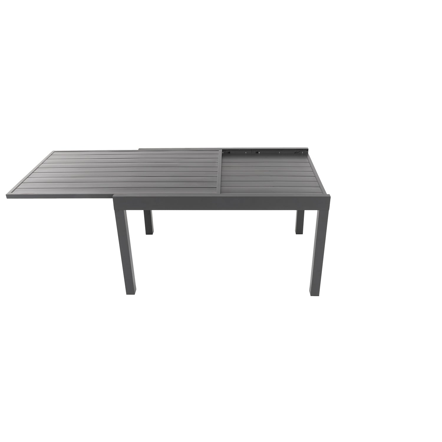 VESTIAMO CASA GIARDINO - Tavolo da giardino allungabile in alluminio Antracite - h75x135/270x90 cm